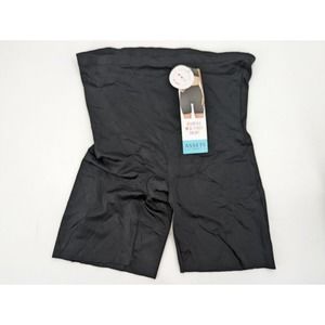 ASSETS by SPANX Women's Thintuition Shaping Mid-Thigh Slimmer Black 1x *NEW*